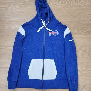 Nike Buffalo Bills Monaco Lightweight Hoodie Womens Small Blue Long Sleeve Zip